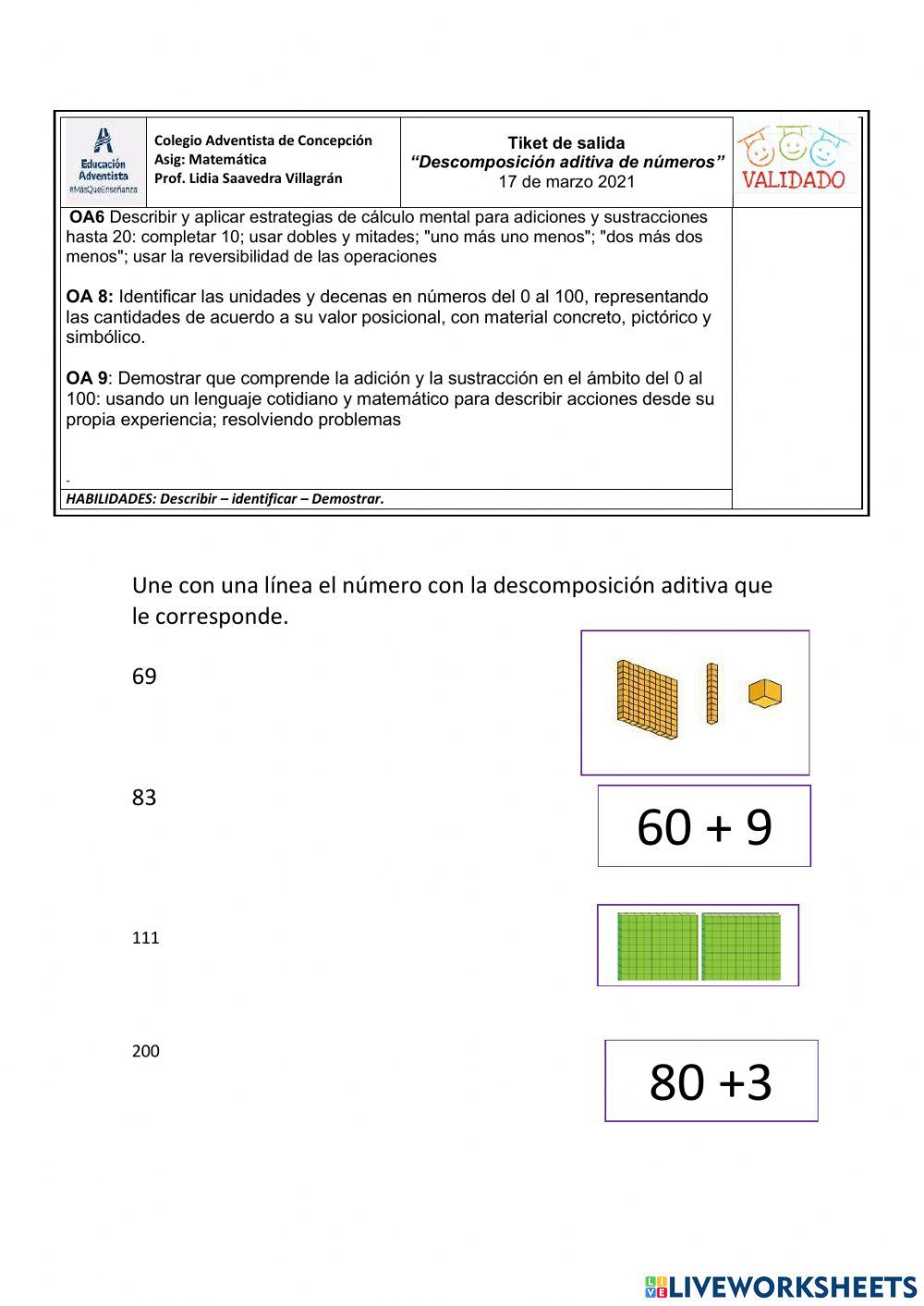 Descomposición aditiva de números
