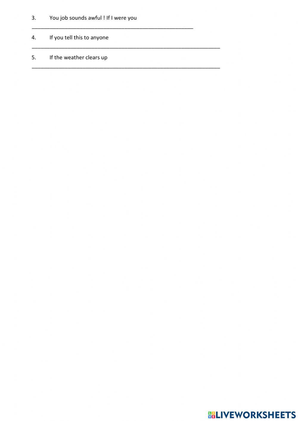 Conditionals sentences