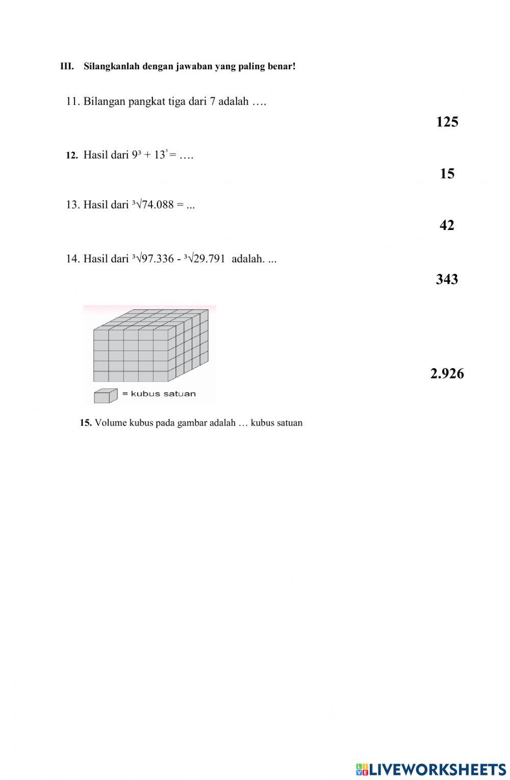 Pts matematika kelas 5