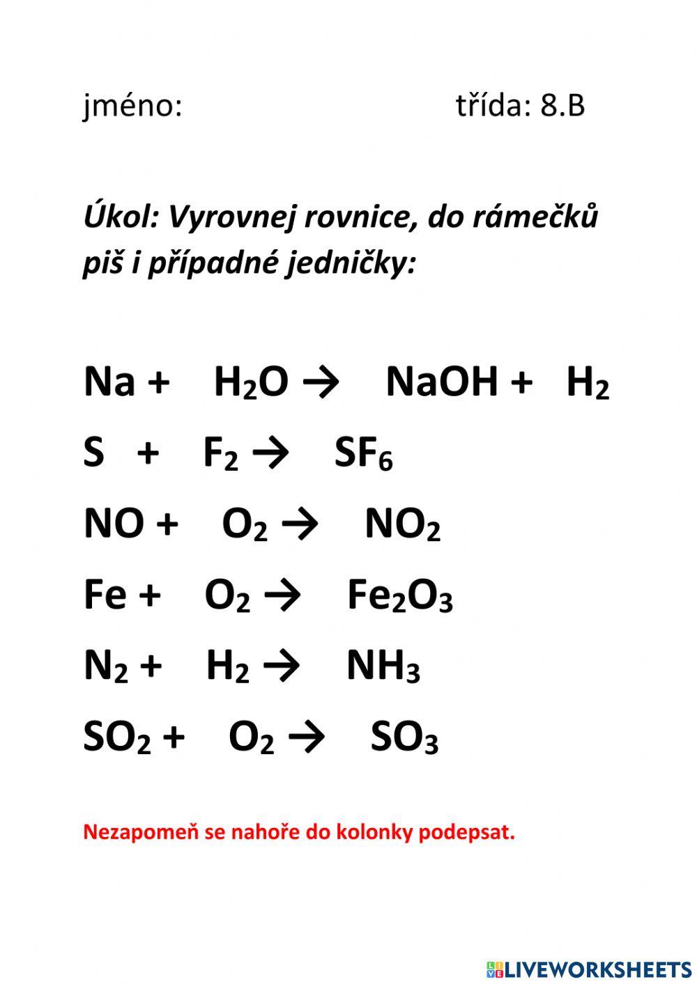 Vyrovnávání rovnic