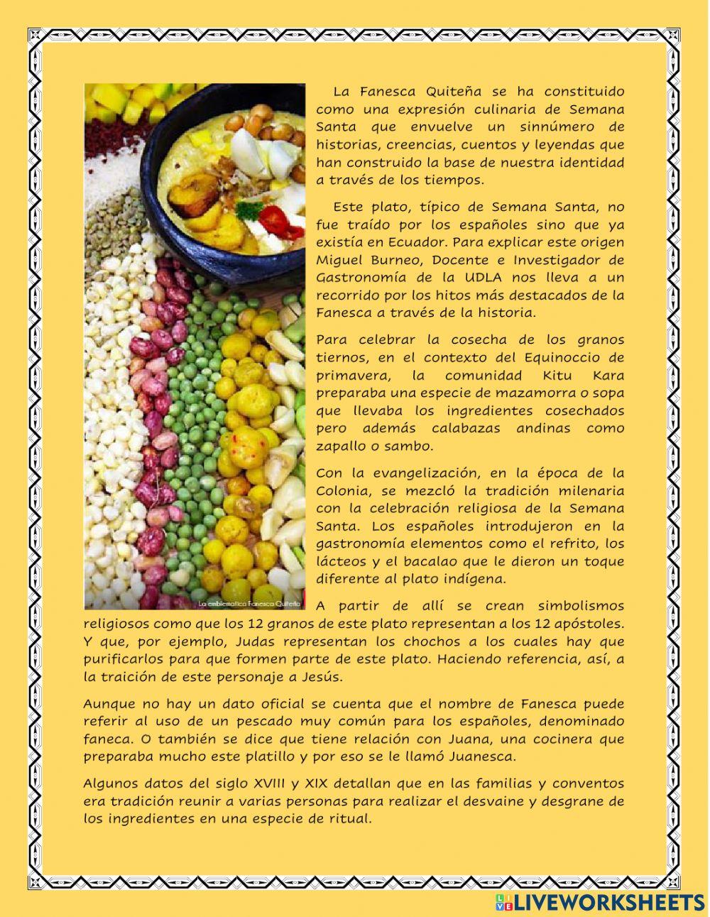 ¿Qué es la fanesca?