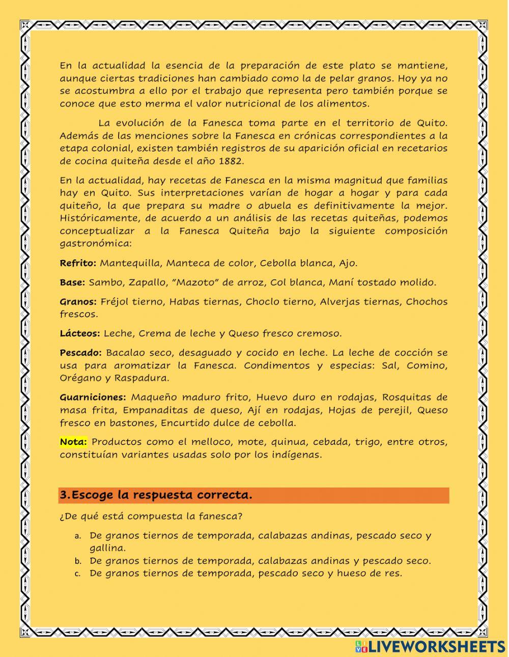 ¿Qué es la fanesca?