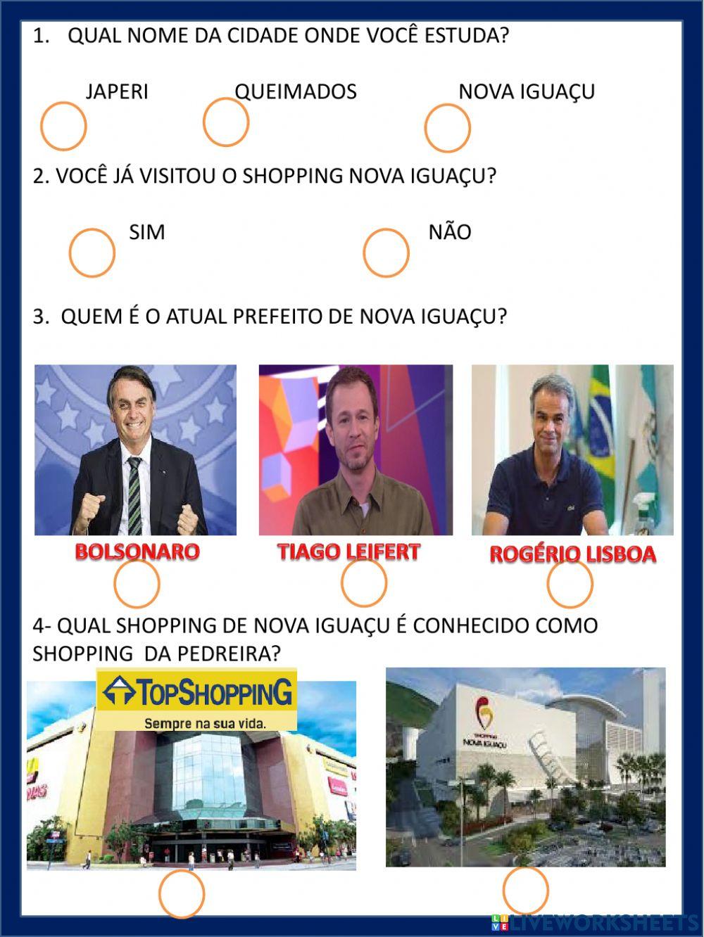 Atividade sobre nova iguaçu