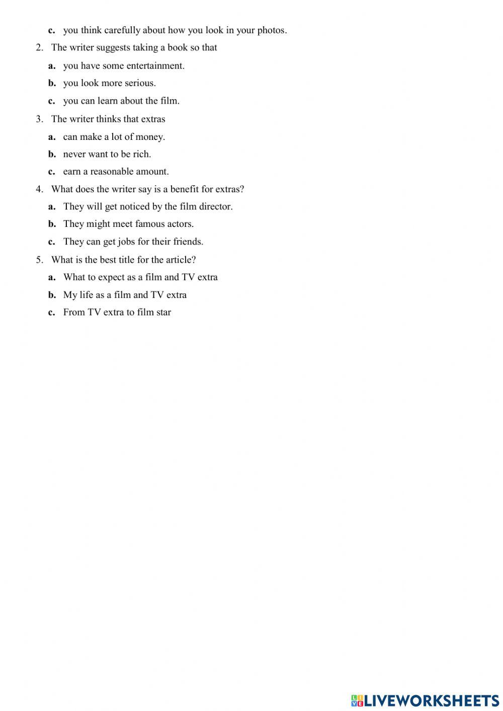 Progress Test Unit 3-2 (pre-inter.)