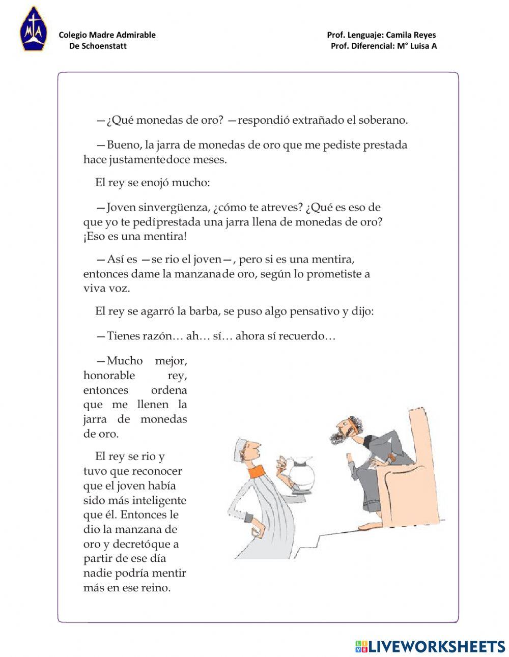 Evaluación Diagnóstica 8° lenguaje