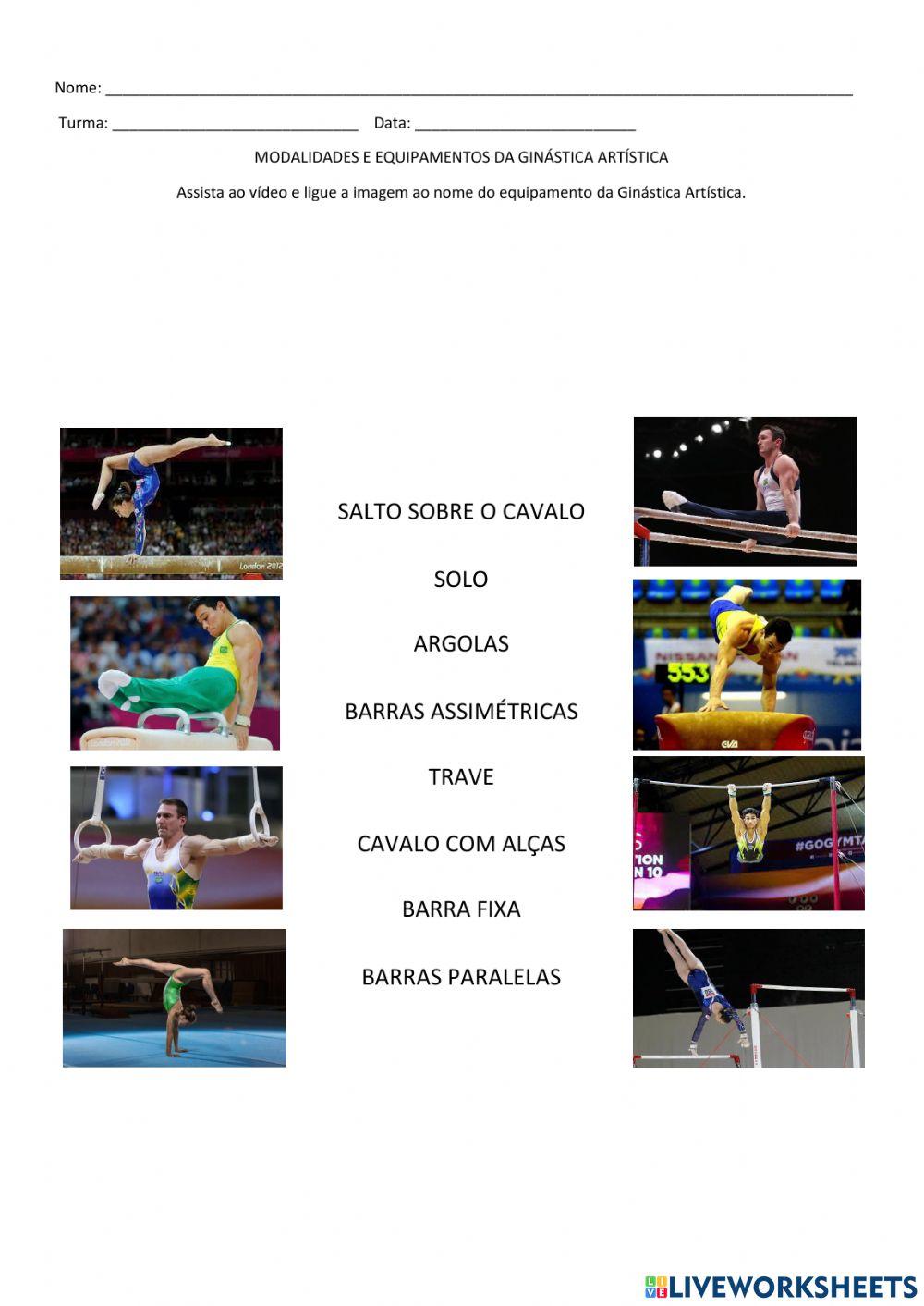 Ginástica Artística - modalidades e equipamentos