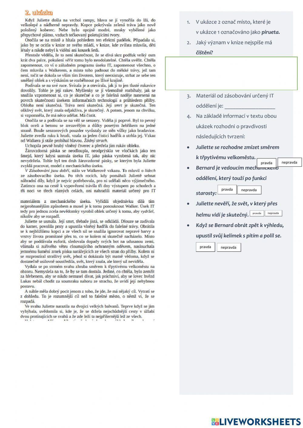 Silo - čtenářská gramotnost