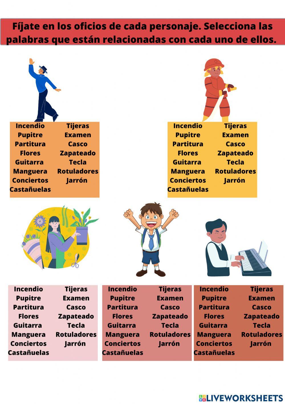 Lectoescritura: Profesiones Lectoescritura: Profesiones