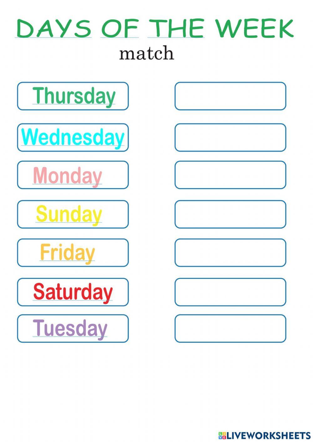 Days of the week