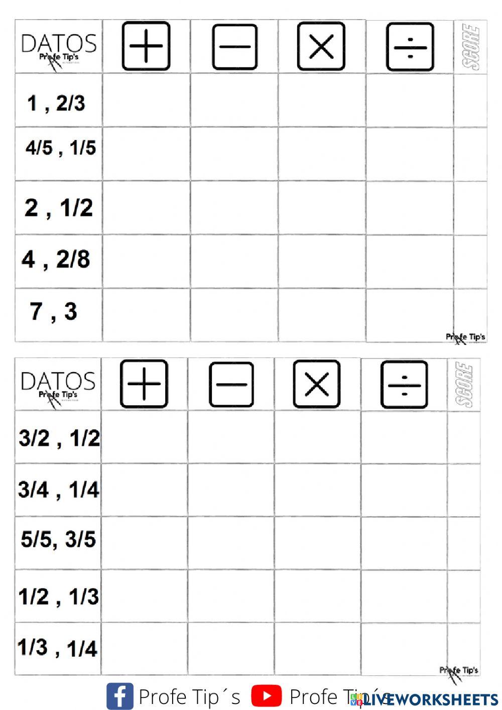 Basta de operaciones.