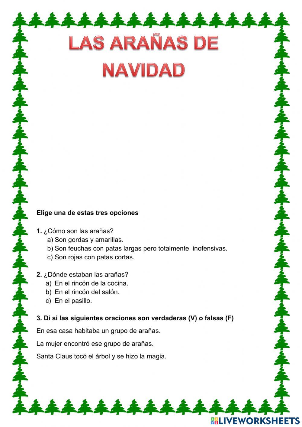 Las arañas de navidad