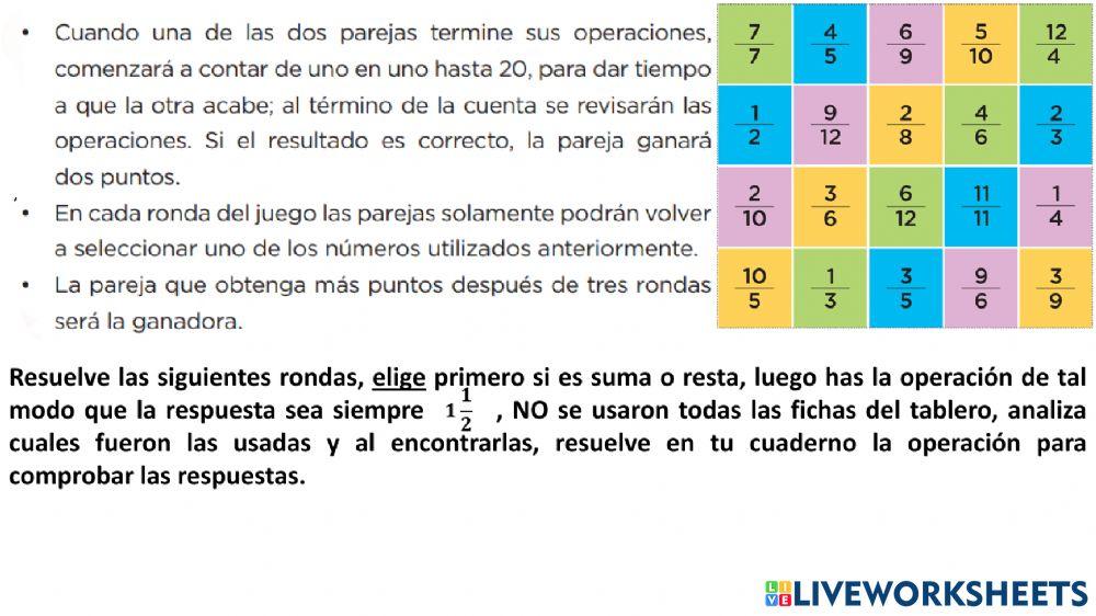 Desafío 64 Uno y medio con tres