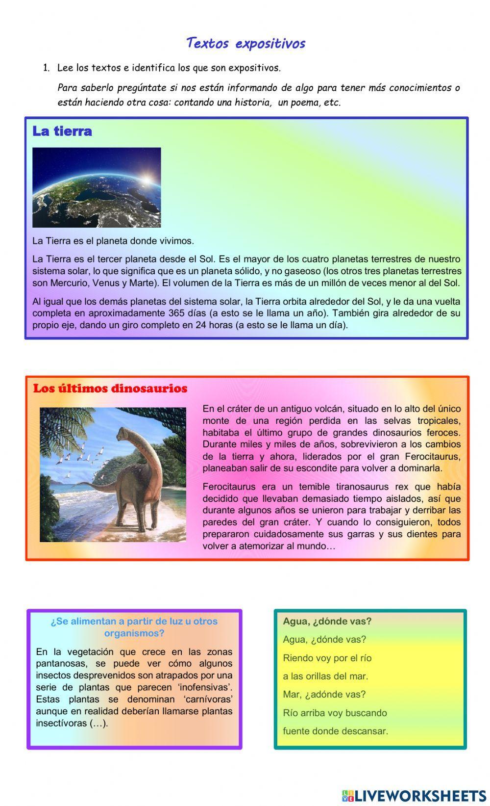 Textos expositivos Textos expositivos