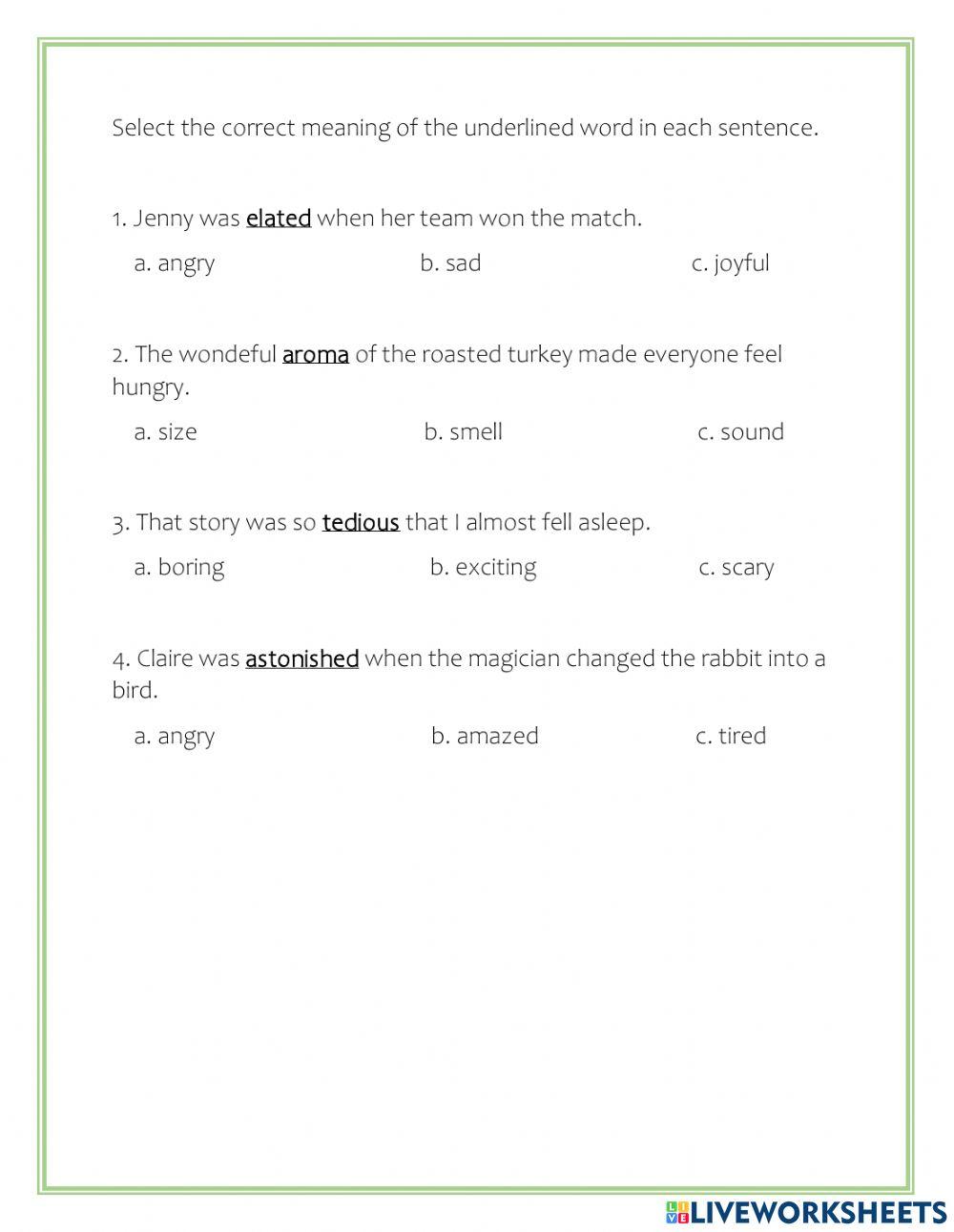 Phonics and Vocabulary Evaluation