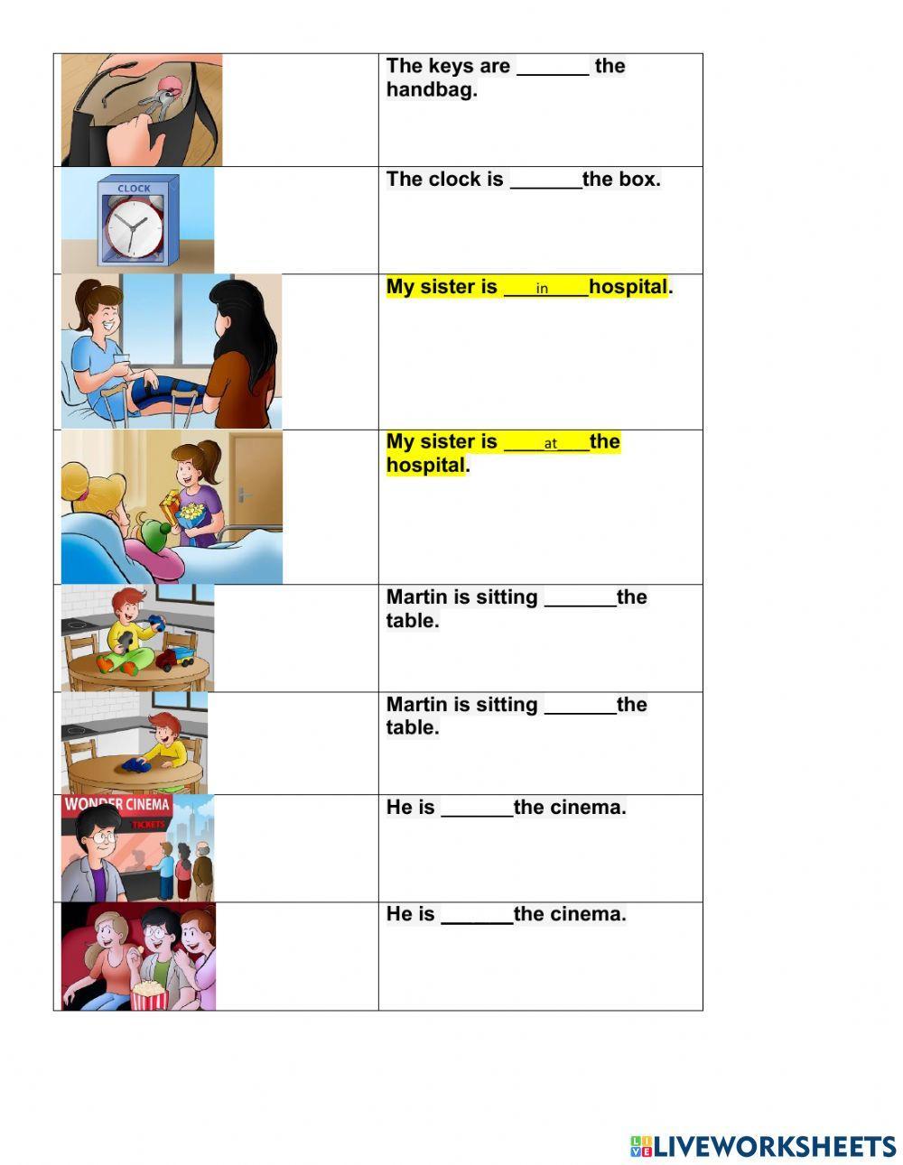 This these that those in on at