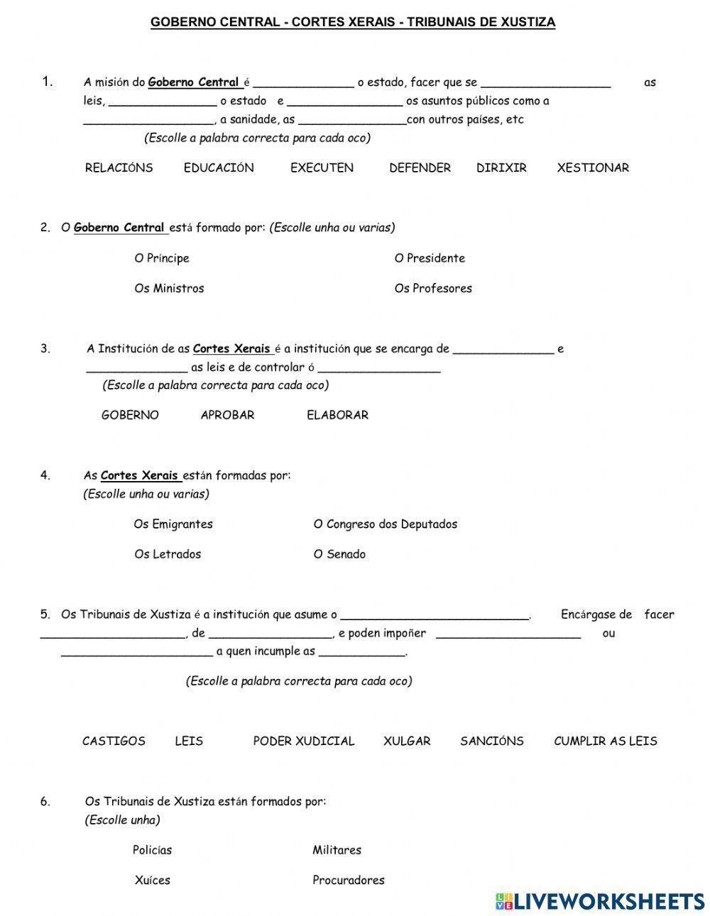 O goberno de españa 2-4