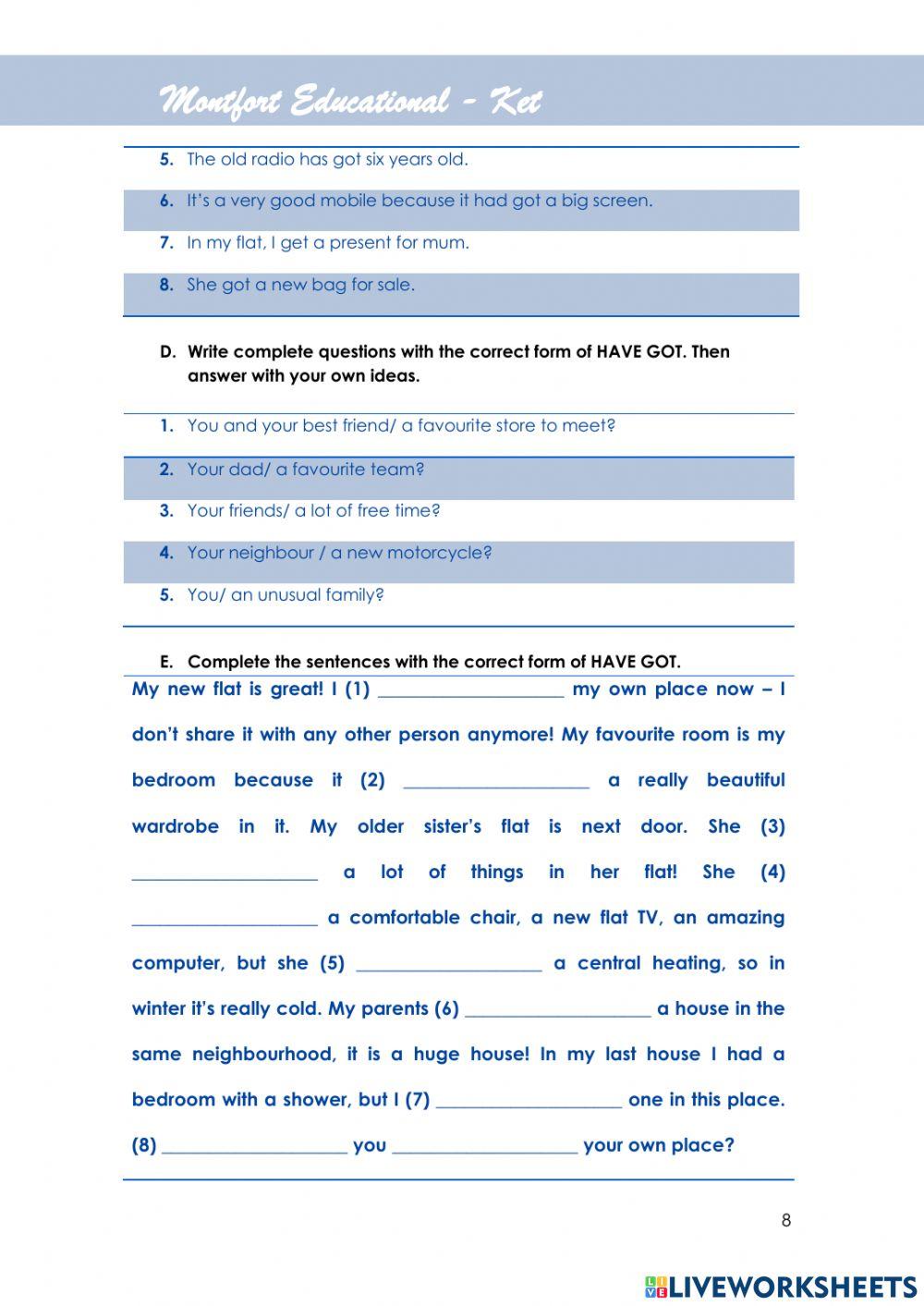 KET GRAMMAR UNIT 1.1