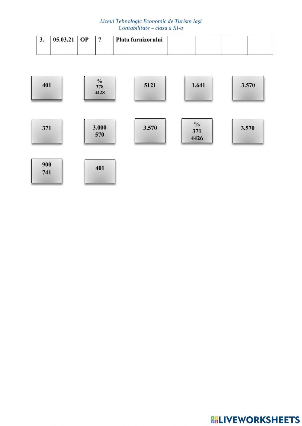 Test contabilitatea stocurilor