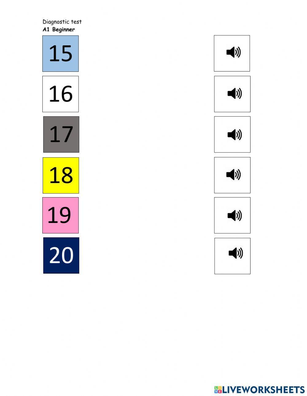 Diagnostic test for beginners - kids