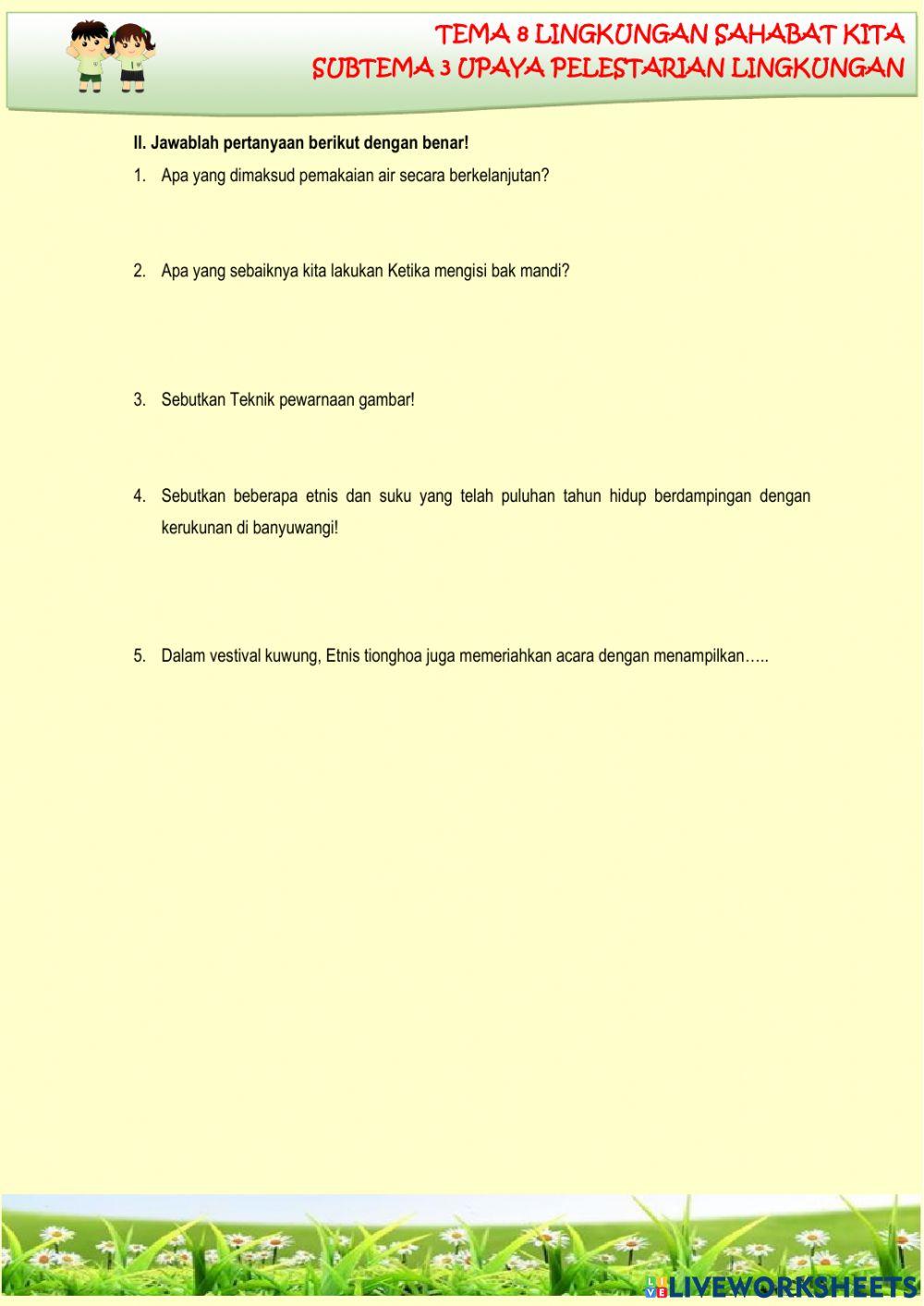 Soal evaluasi pembelajaran 5 dan 6