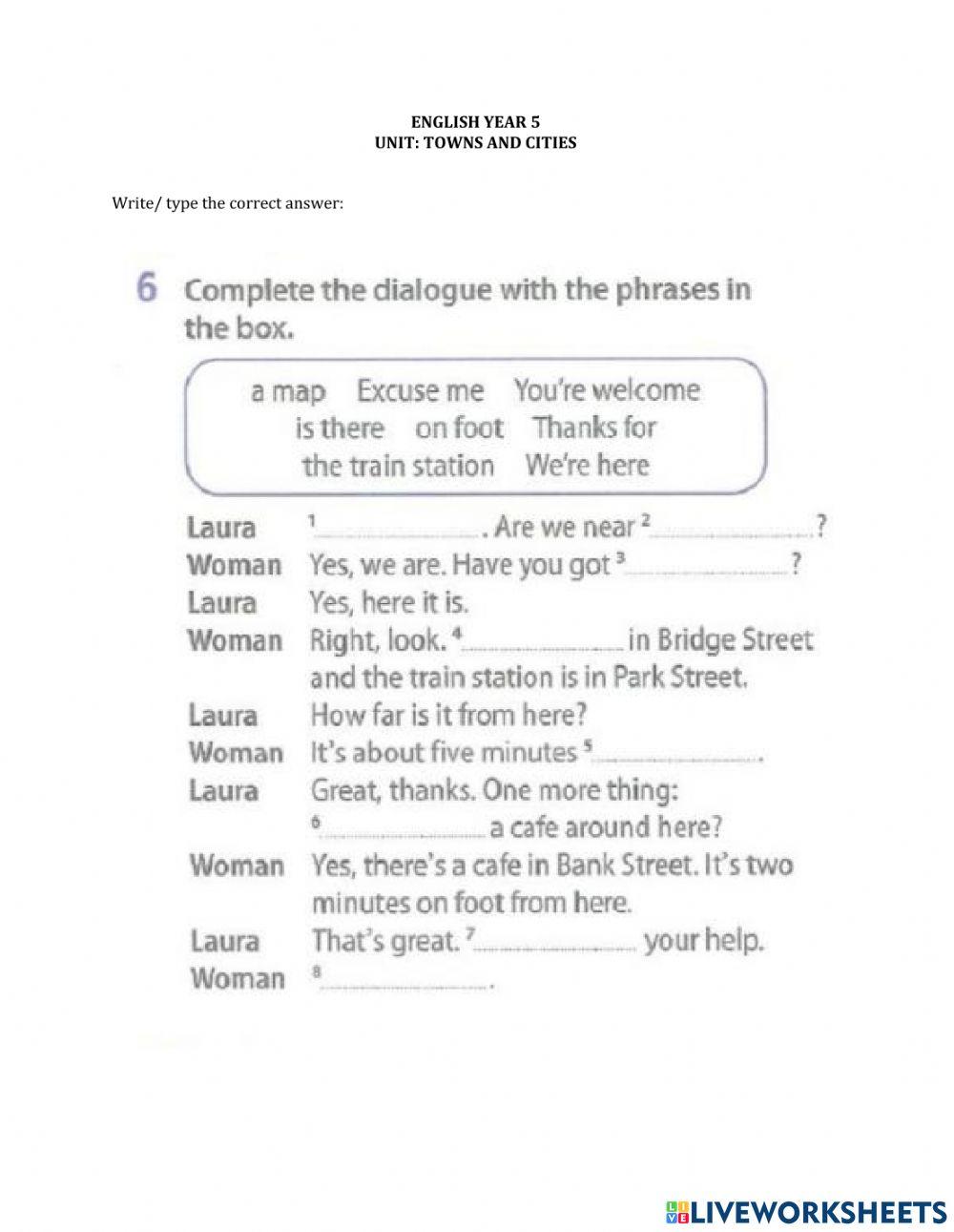 Description on towns & cities