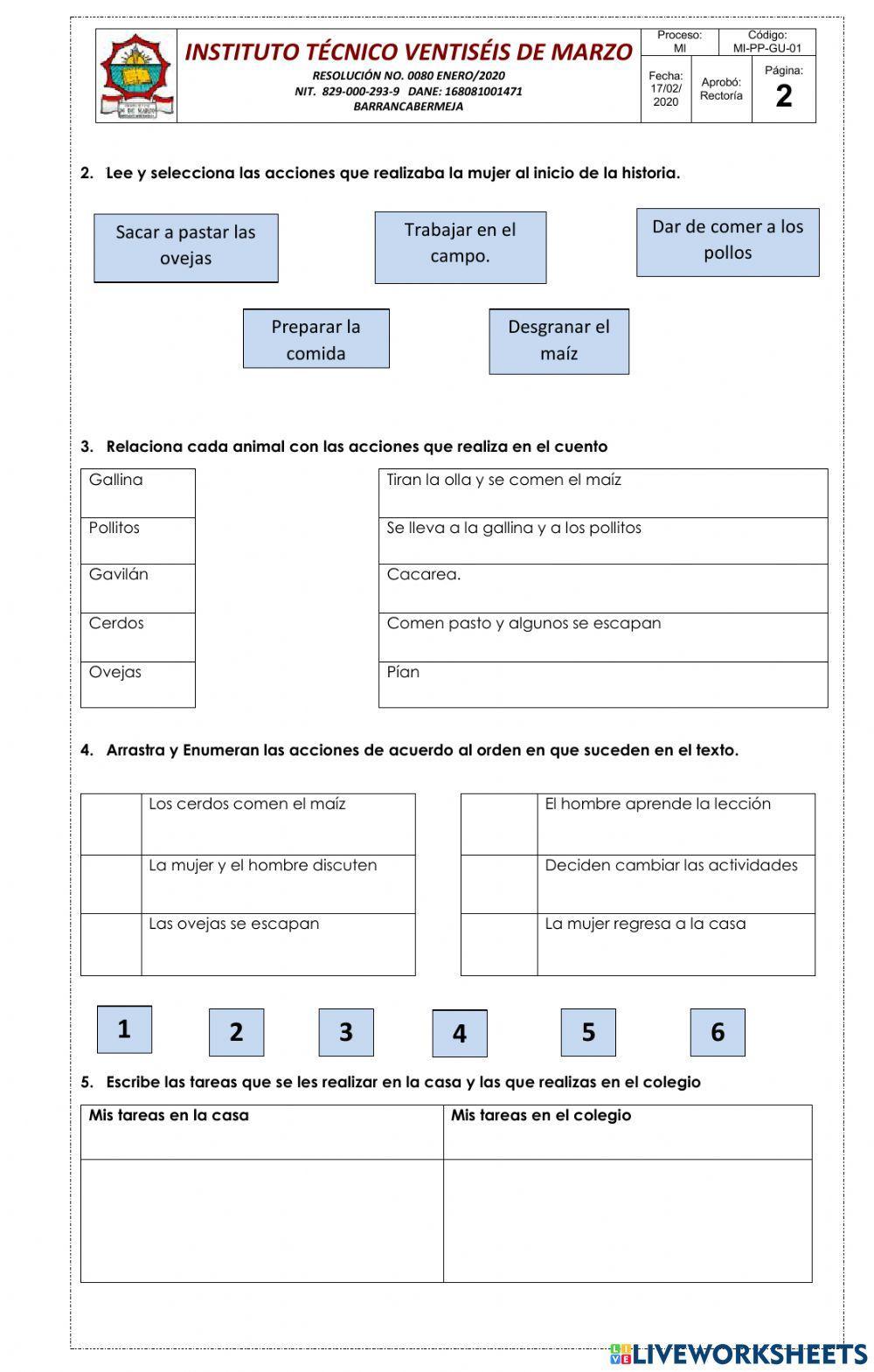 Lenguaje  grado quinto