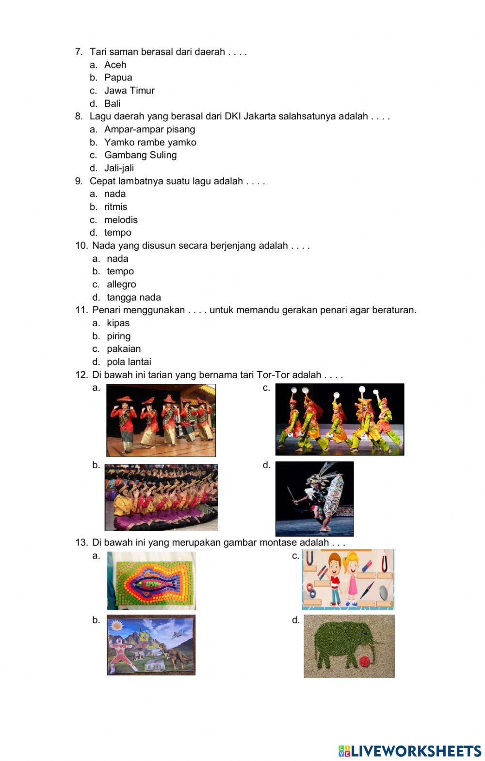 Penilaian Tengan Semester (PTS) Tema 7 Sesi 2