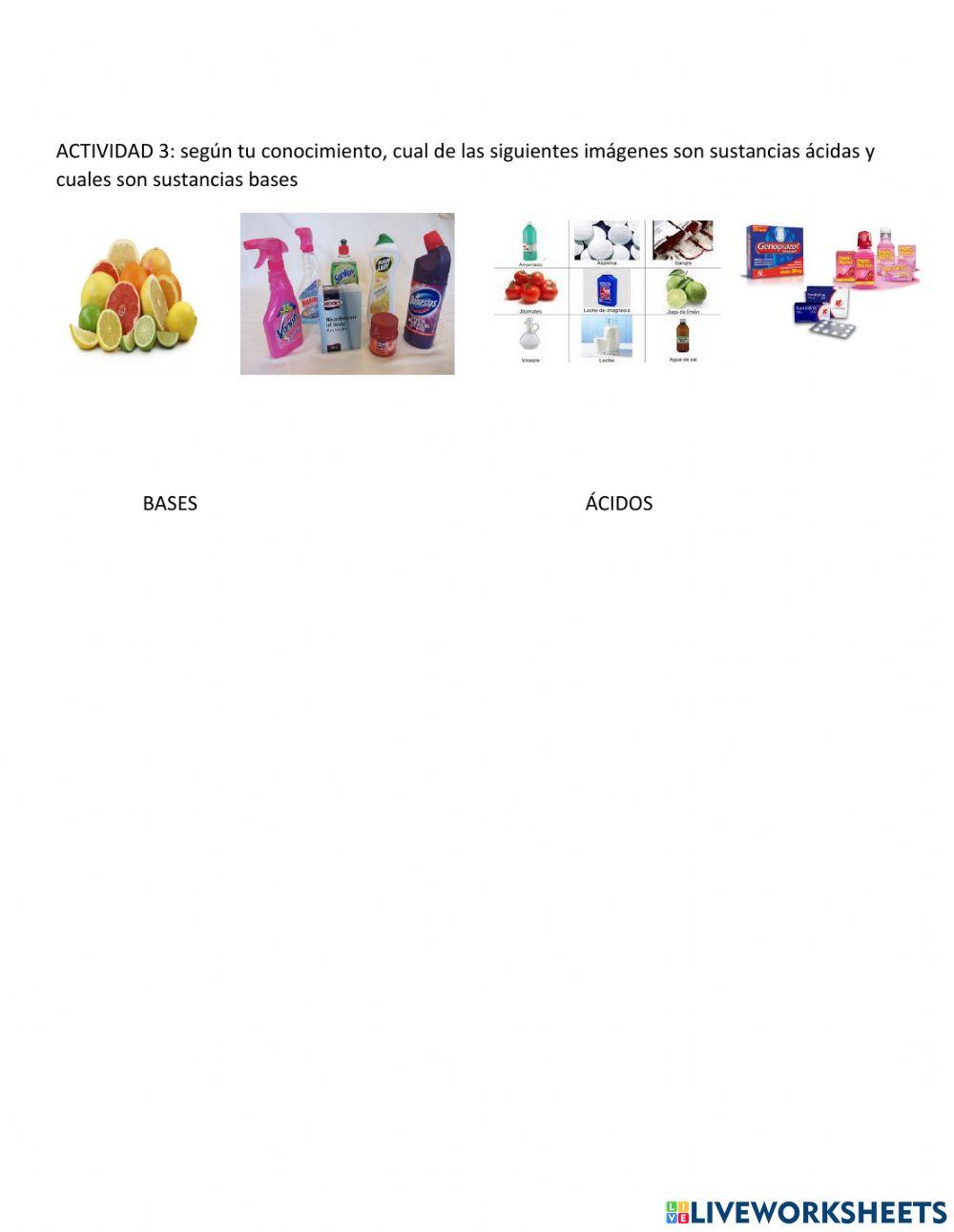 Acidos y bases saberes previos