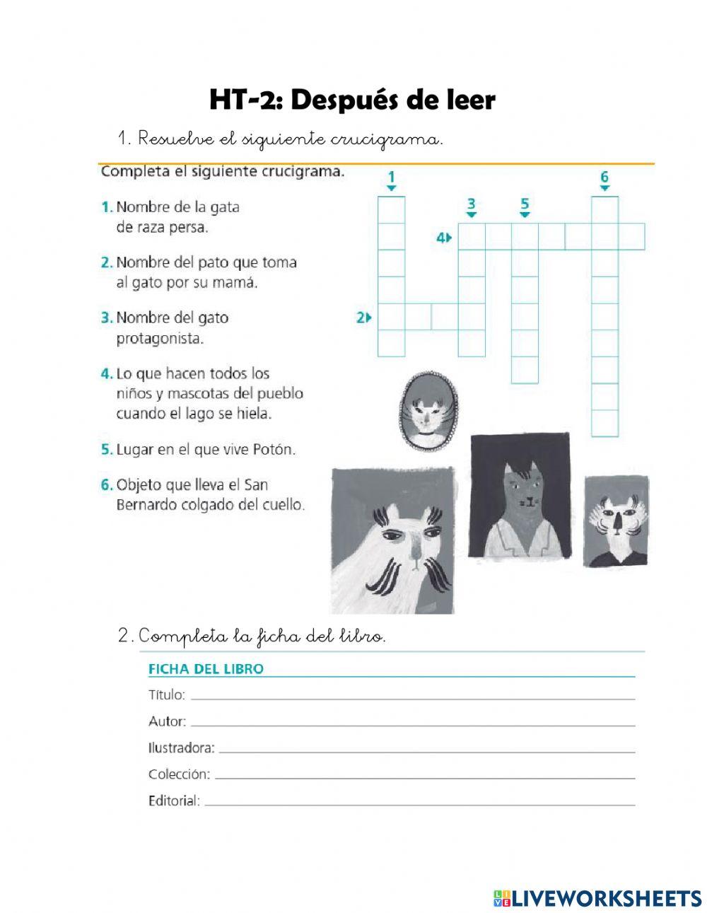 Ht-2 después de leer potón el gato no quiere pato