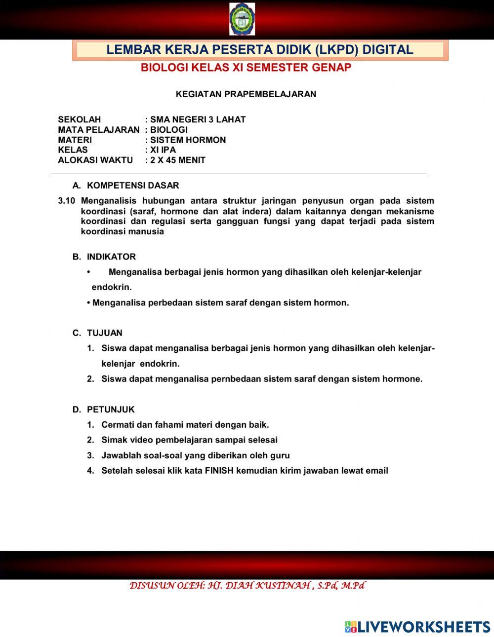 Lkpd sistem hormon