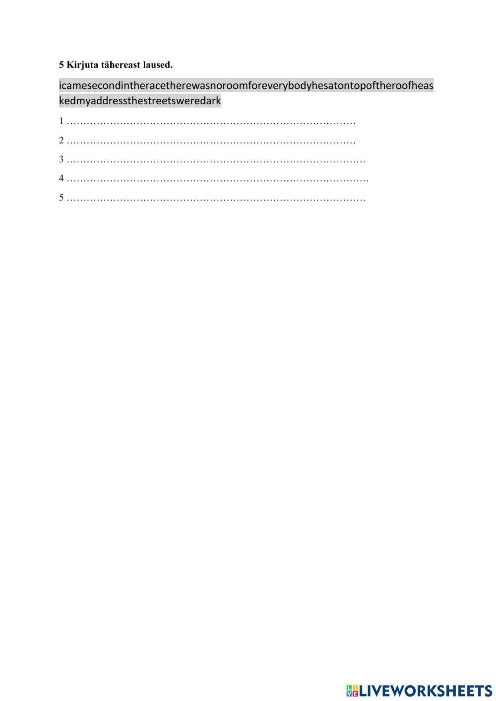 Worksheet 14 (ILE 2)