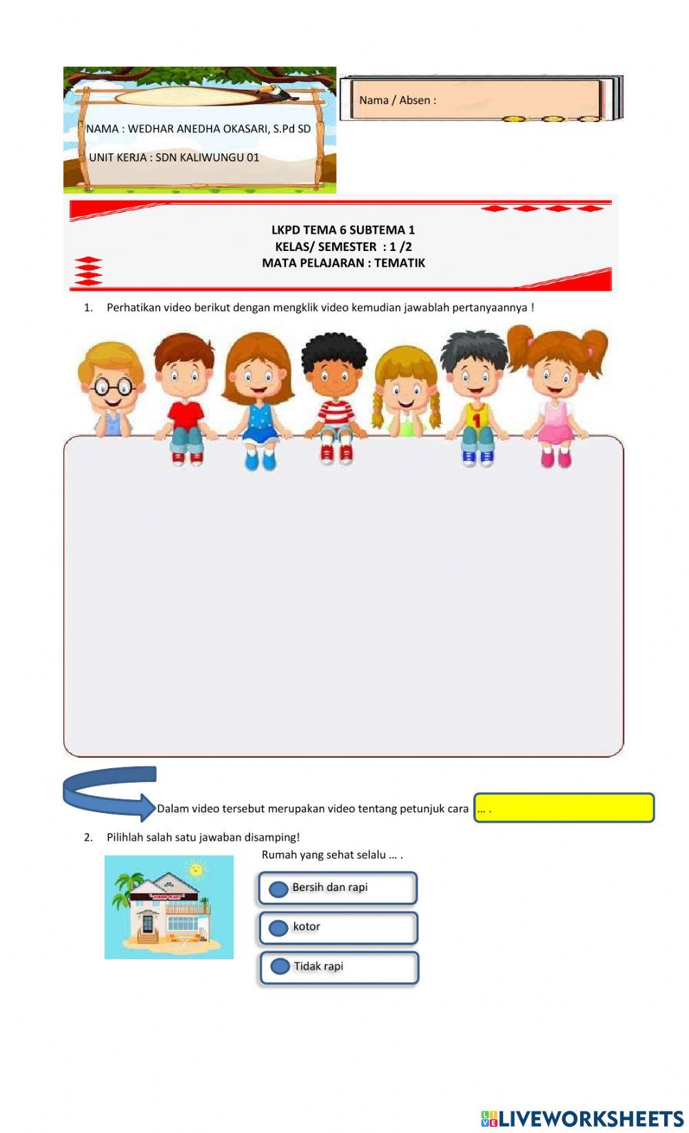Lkpd t6 kls 1