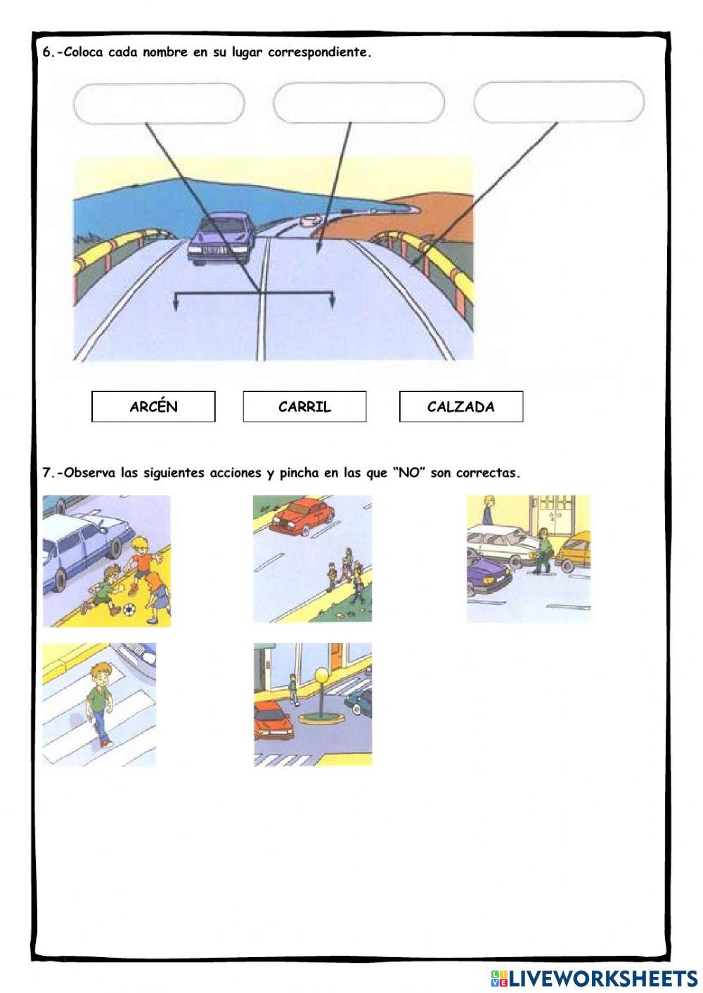 Ficha 1: Educación Vial Ficha 1: Educación Vial