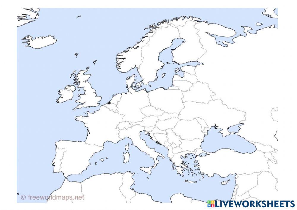 Γεωγραφία - Οριζόντιος Διαμελισμός Ευρώπης
