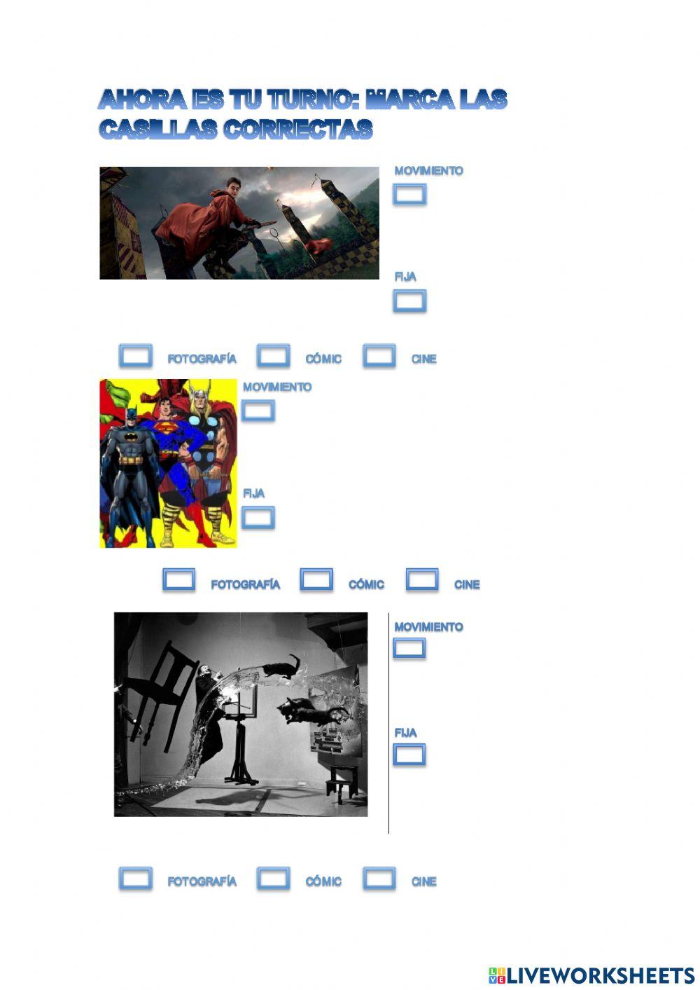 Imágenes fijas y en movimiento