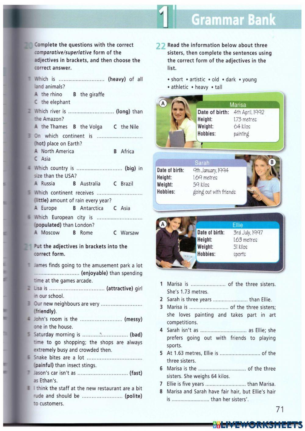 degrees of adjectives