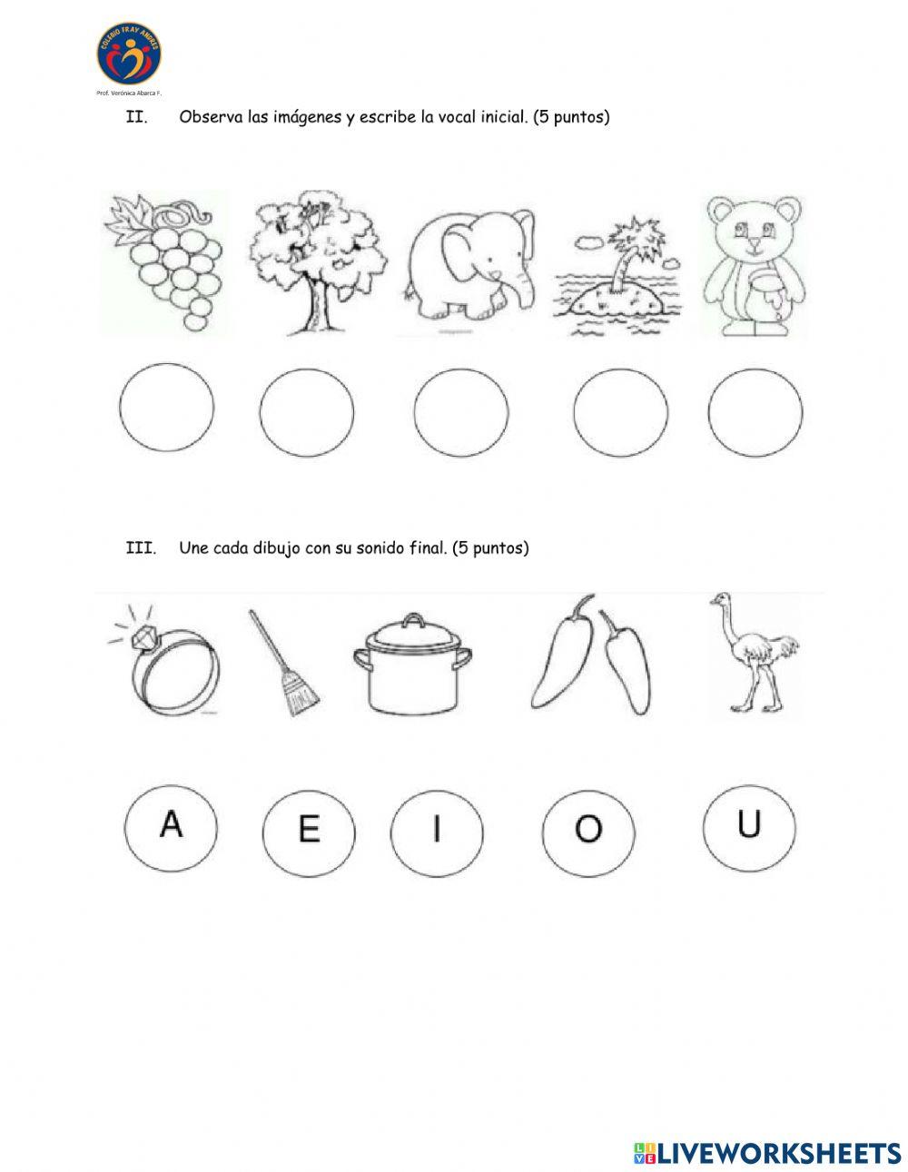 Evaluación diagnóstica lenguaje primero básico