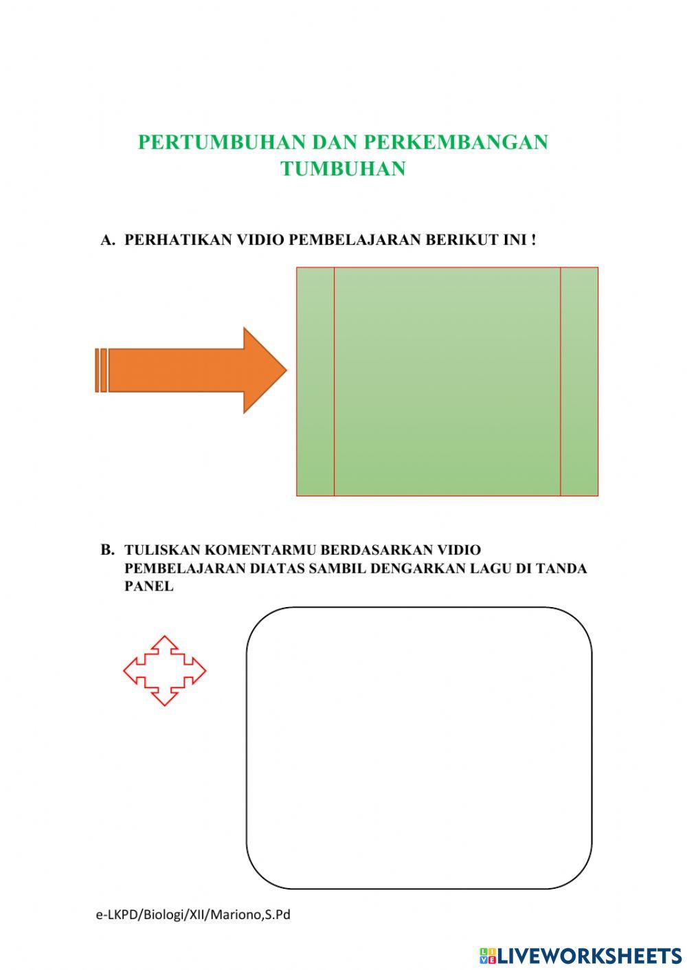 LKPD Pertumbuhan dan Perkembangan Tumbuhan