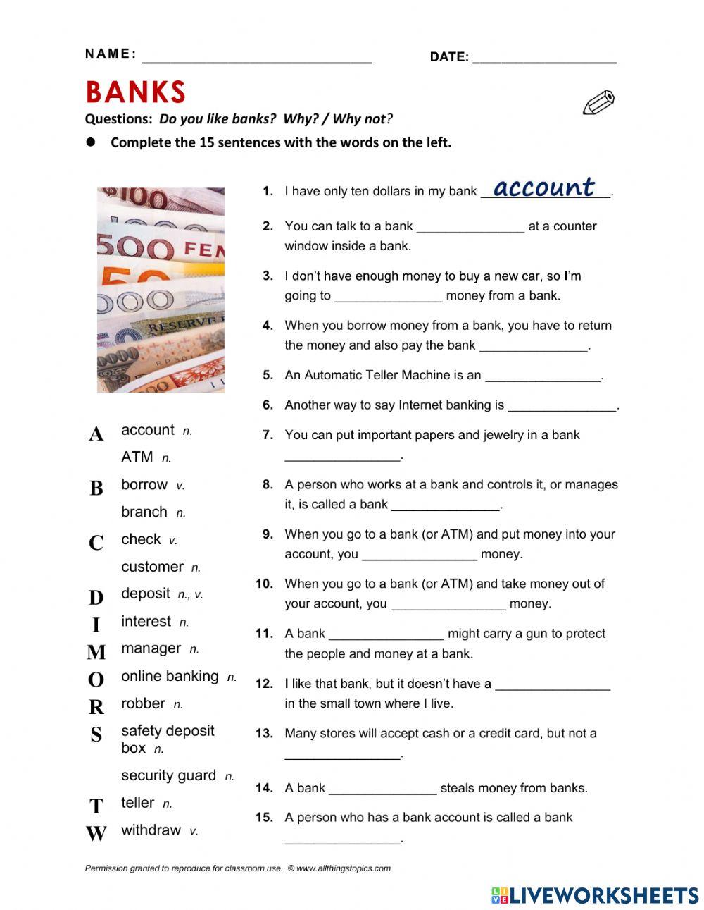 6492768 Banking Vocabulary Teacherlarisa latest-bank-update-medium