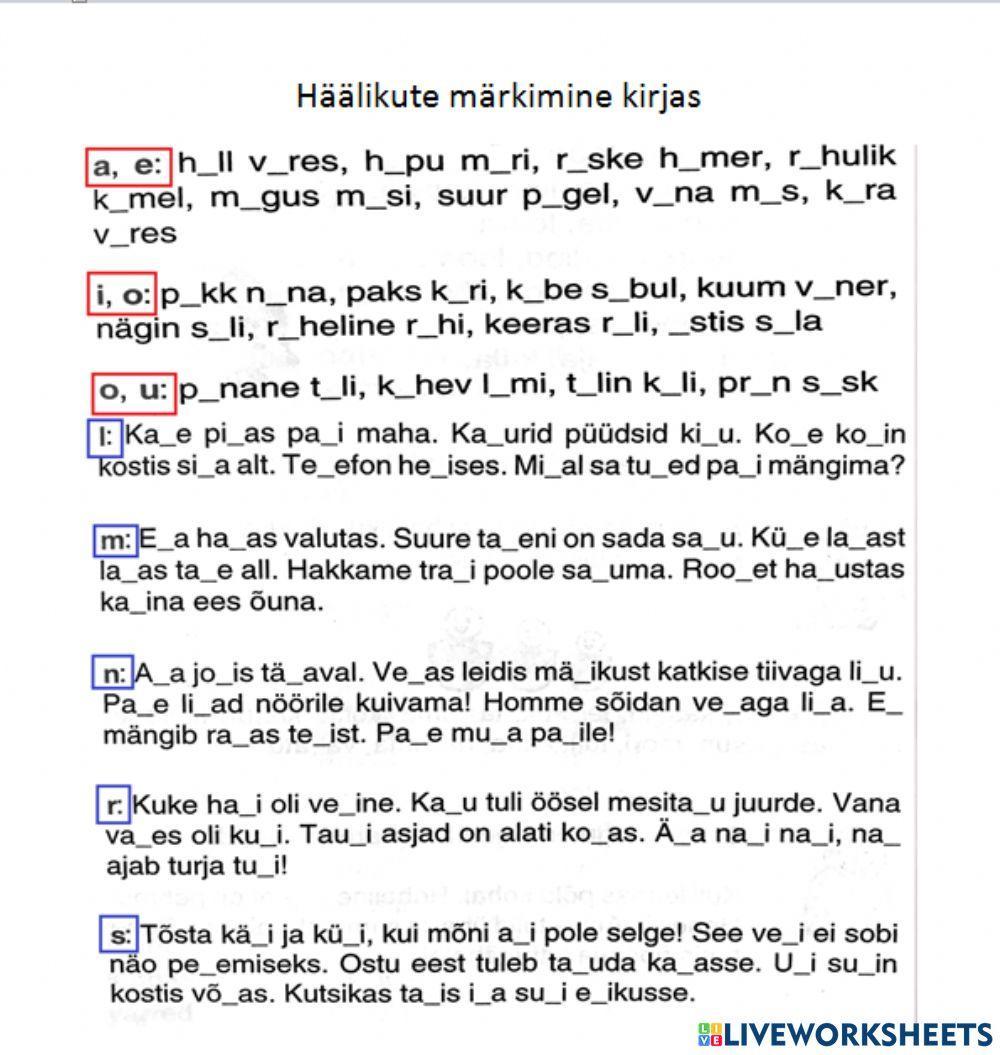 Hääliku pikkuse märkimine