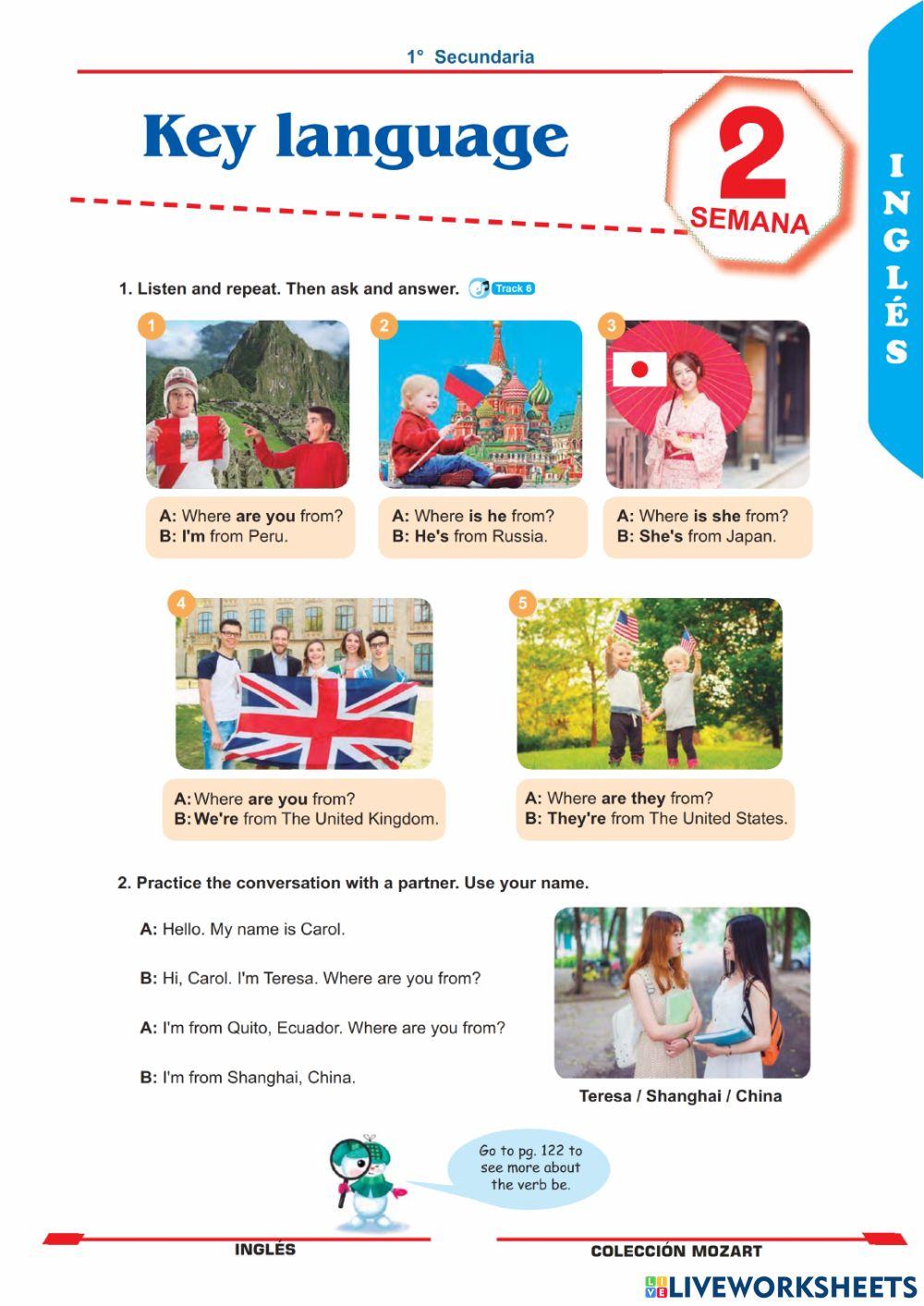 Unidad 1 - ingles 1°