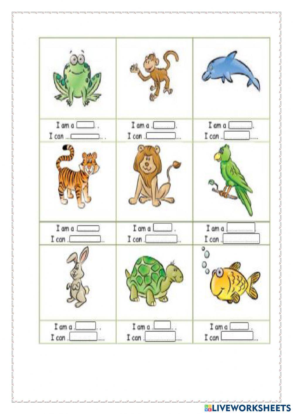 second graders: exam can.cant- present continuous