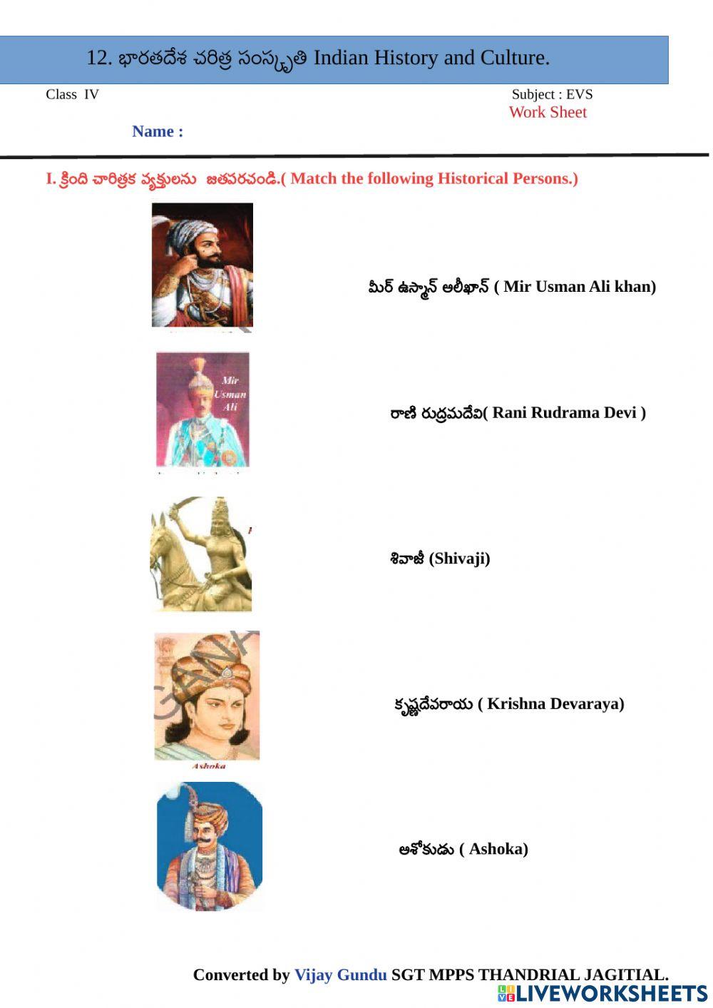 4th evs history 3  by Vijay Gundu