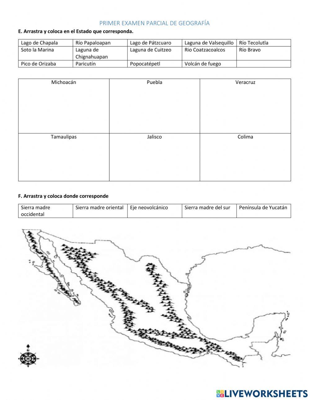 Primer examen parcial de geografia 2
