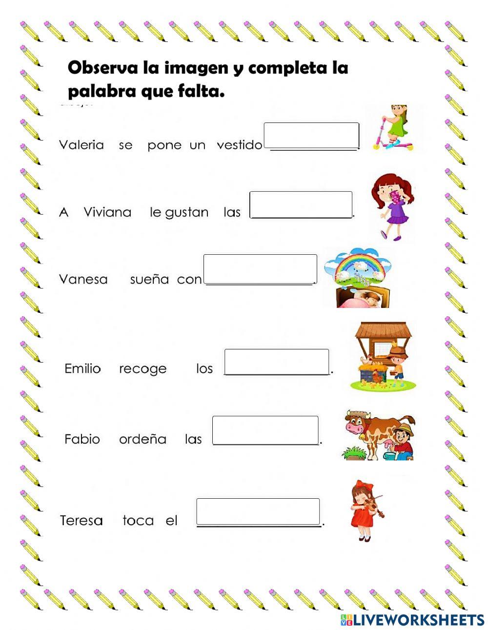 Lectura online exercise for Primero | Live Worksheets
