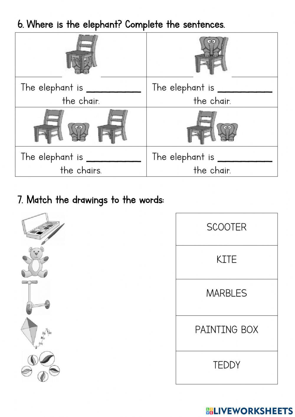 English test prepositions