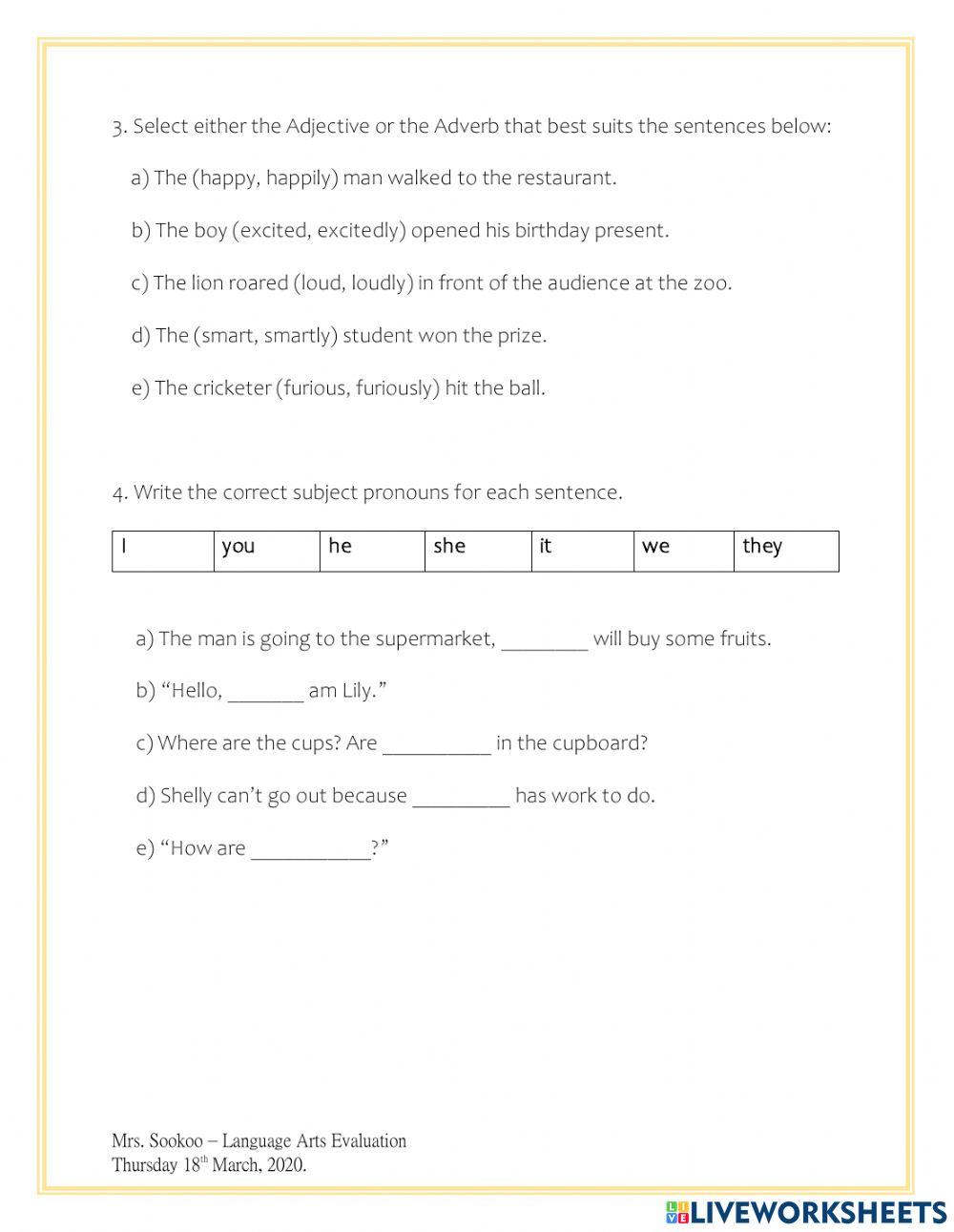 Language Evaluation Term 2