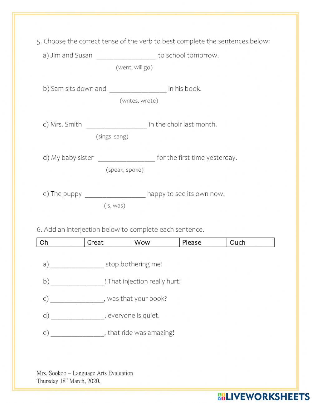 Language Evaluation Term 2