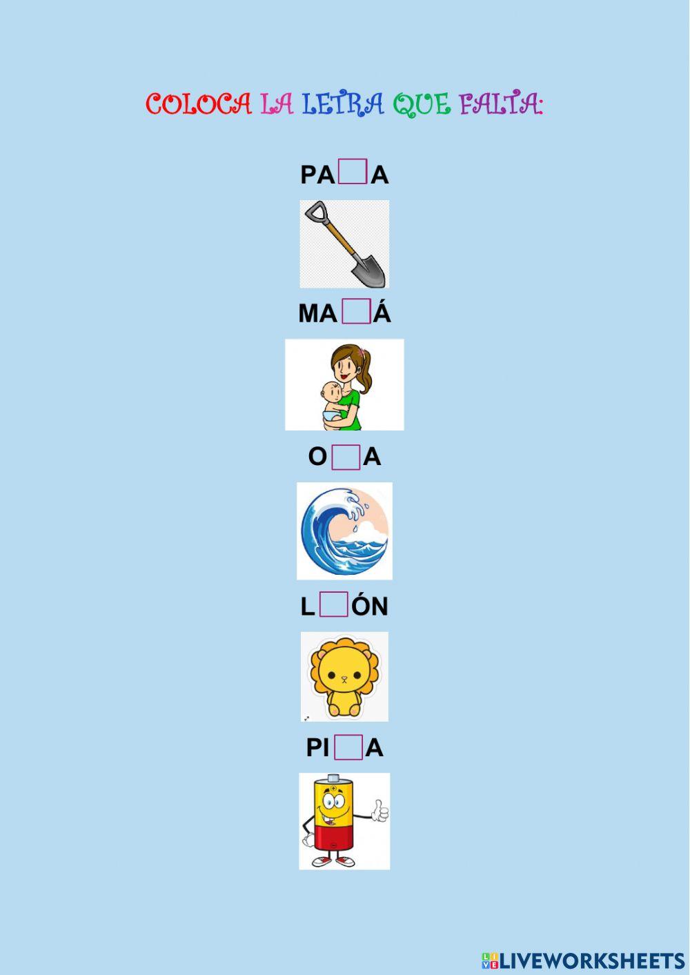 Ficha lectoescritura