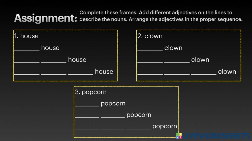 Order of Adjectives Order of Adjectives